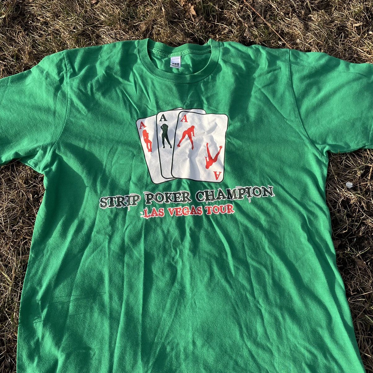 Vintage Vintage Y2K Graphic Tee Strip Poker Sun Faded Grunge Baggy L Size US L / EU 52-54 / 3 - 2 Thumbnail