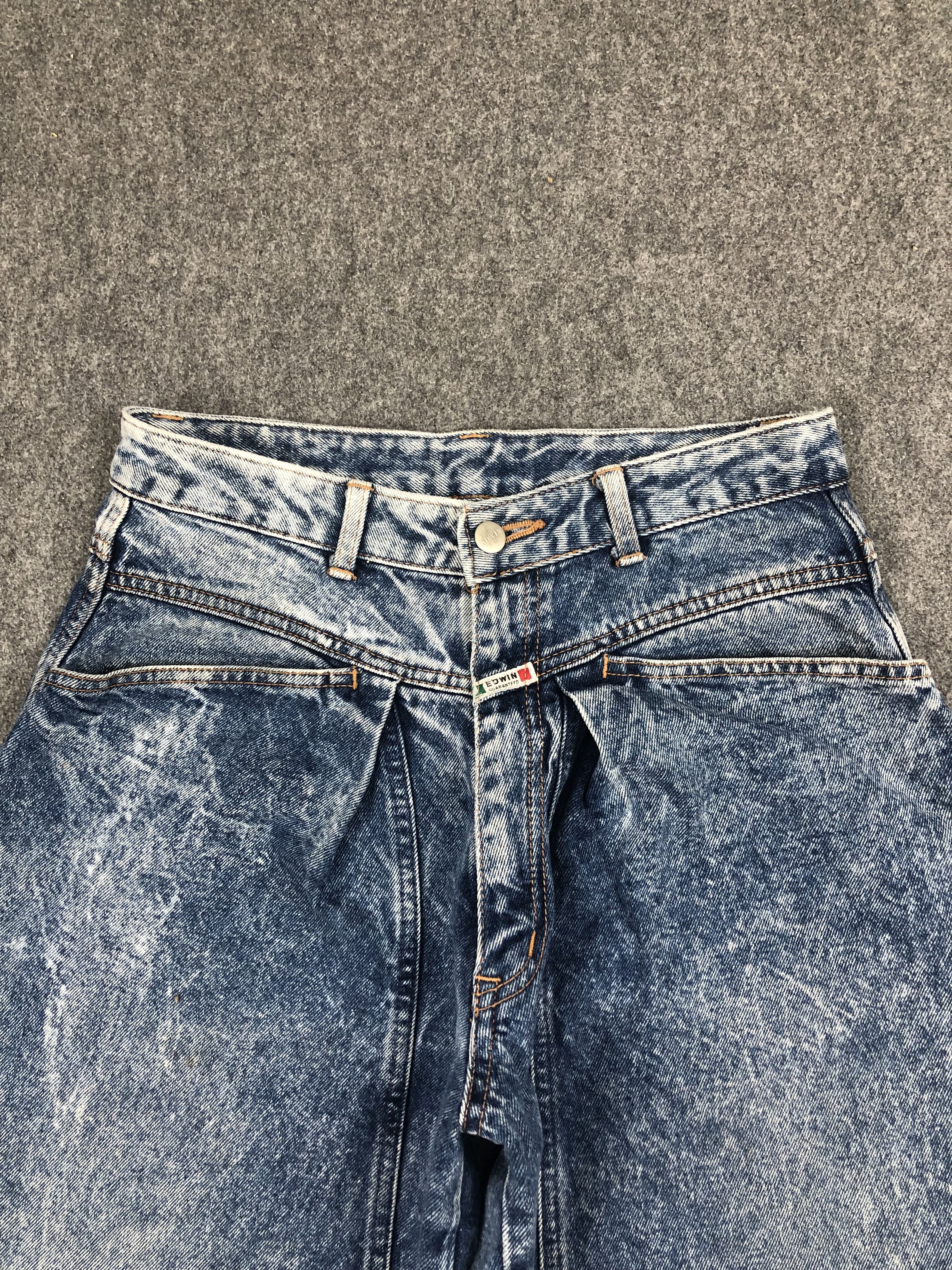 Edwin Vintage 90s Edwin Acid Wash Baggy Loose Jeans DP2402 Size US 28 / EU 44 - 3 Thumbnail