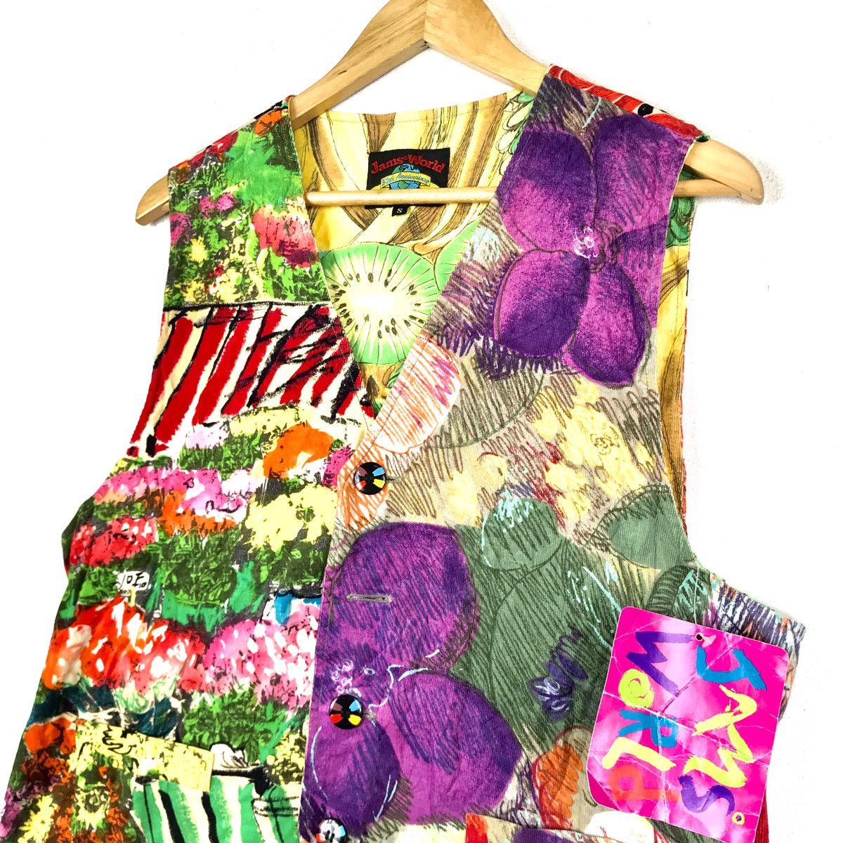 Vintage 90s Jams World 30th Anniversary Hawaii Floral Vest