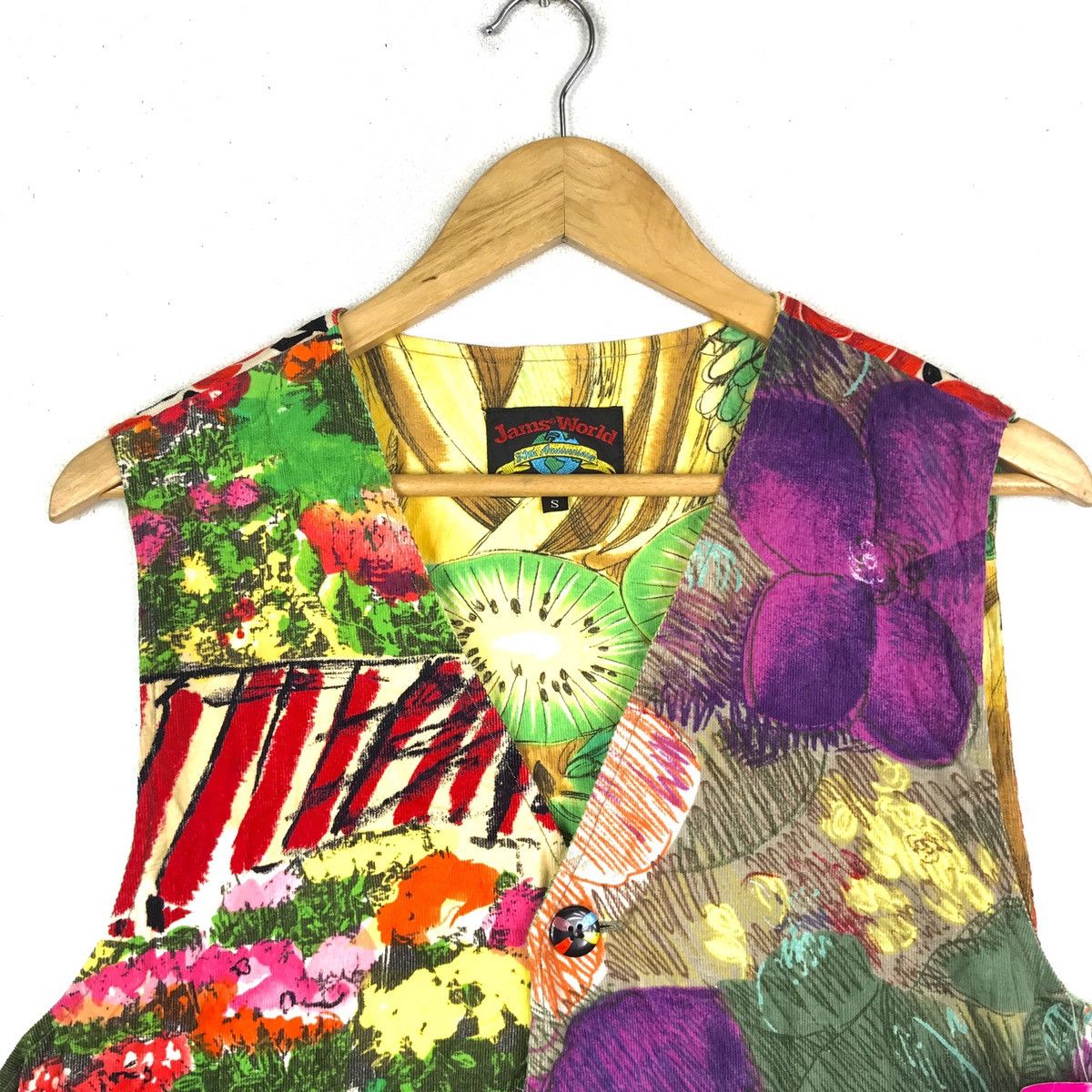Jams World × Vintage Vintage 90s Jams World 30th Anniversary Hawaii Floral Vest Size US S / EU 44-46 / 1 - 3 Thumbnail