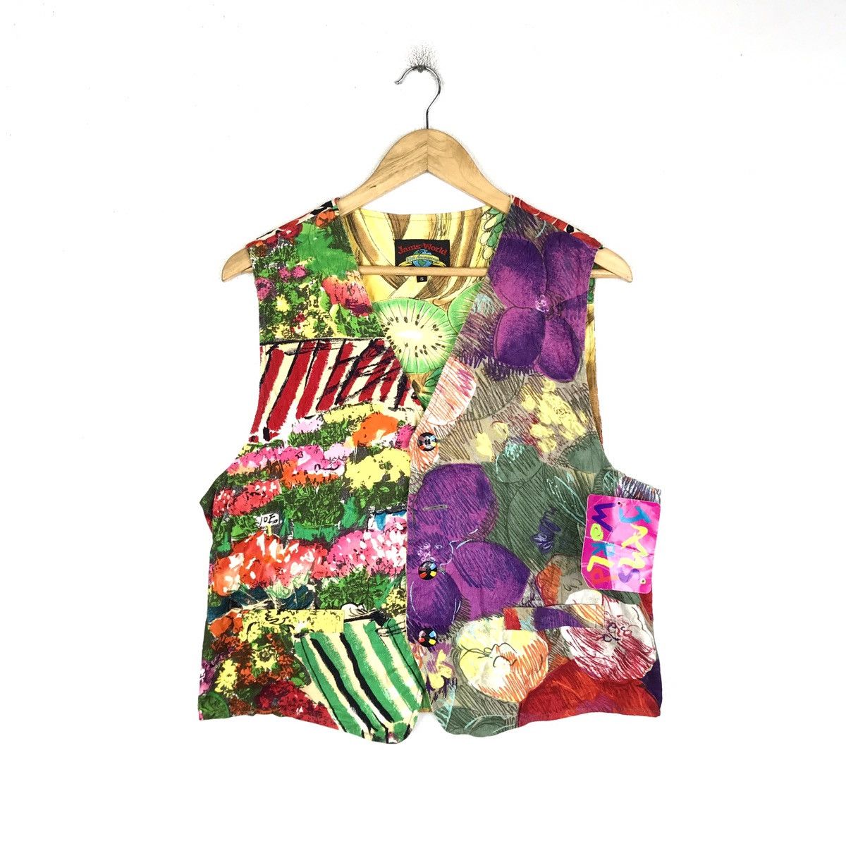 Jams World × Vintage Vintage 90s Jams World 30th Anniversary Hawaii Floral Vest Size US S / EU 44-46 / 1 - 2 Thumbnail
