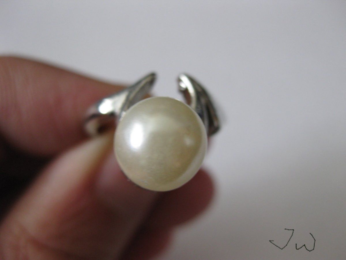 Jewelry White Pearl Bead Ring - Size 5.5 Size ONE SIZE - 4 Thumbnail