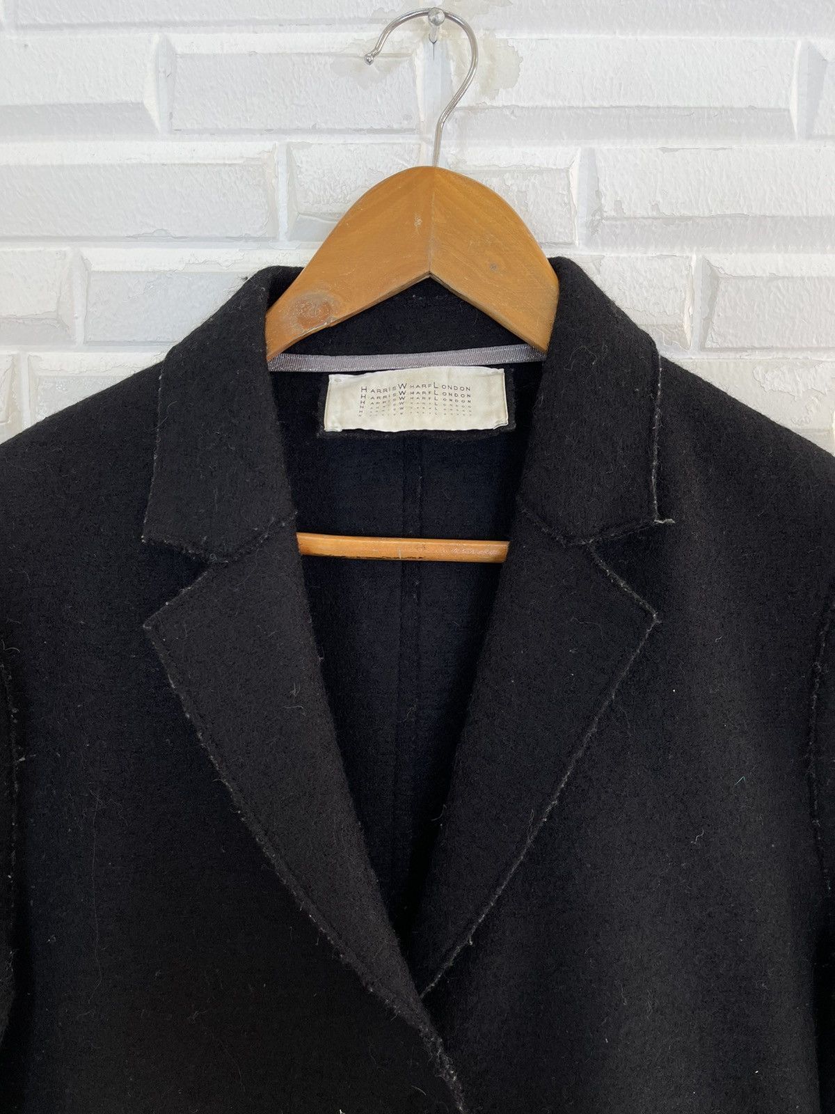 Harris Wharf London Vintage Boiled Wool Jacket Deconstructed Size US M / EU 48-50 / 2 - 4 Thumbnail