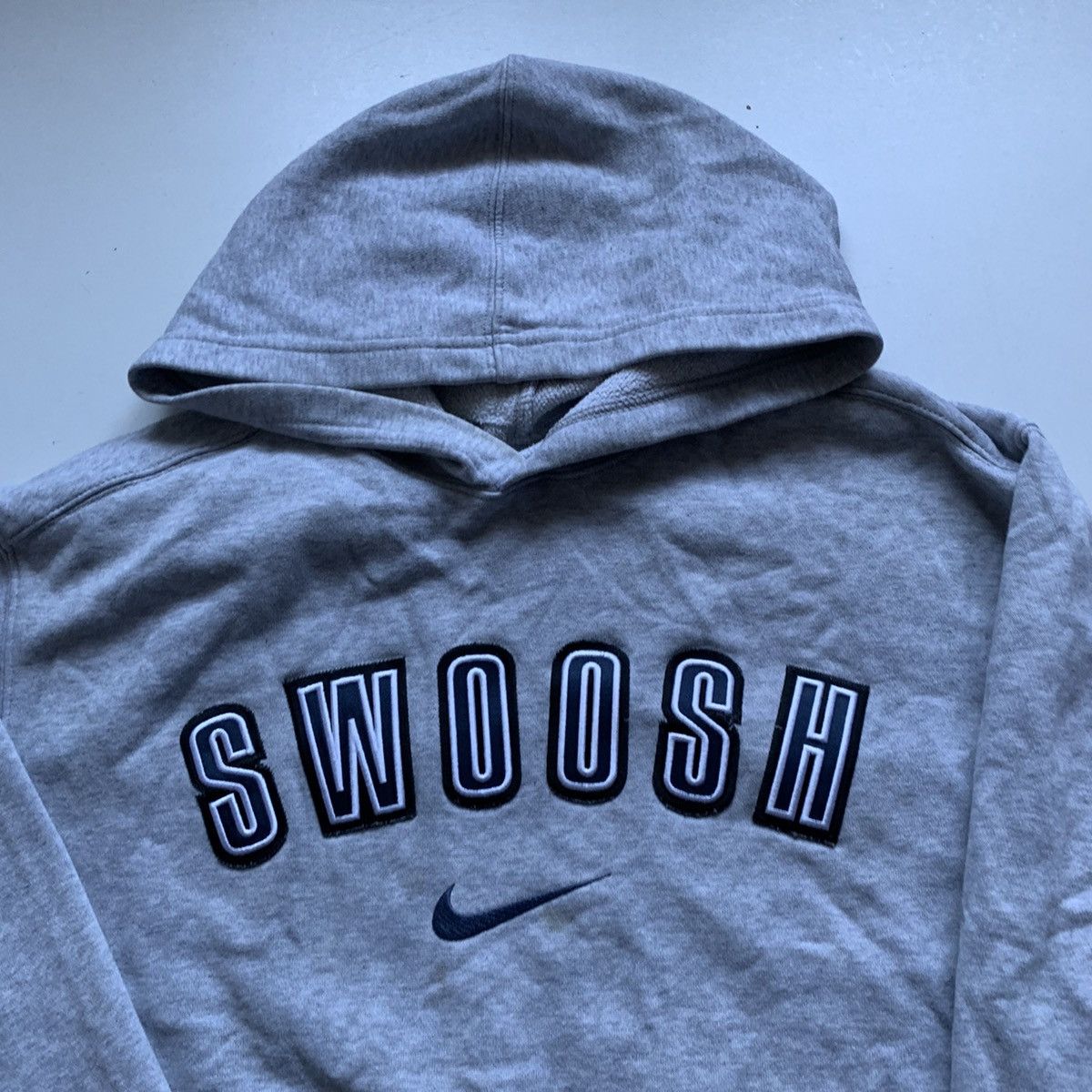 Nike Vintage 1990s Nike Embroidered Swoosh Spell Out Hoodie Rare Size US S / EU 44-46 / 1 - 2 Thumbnail