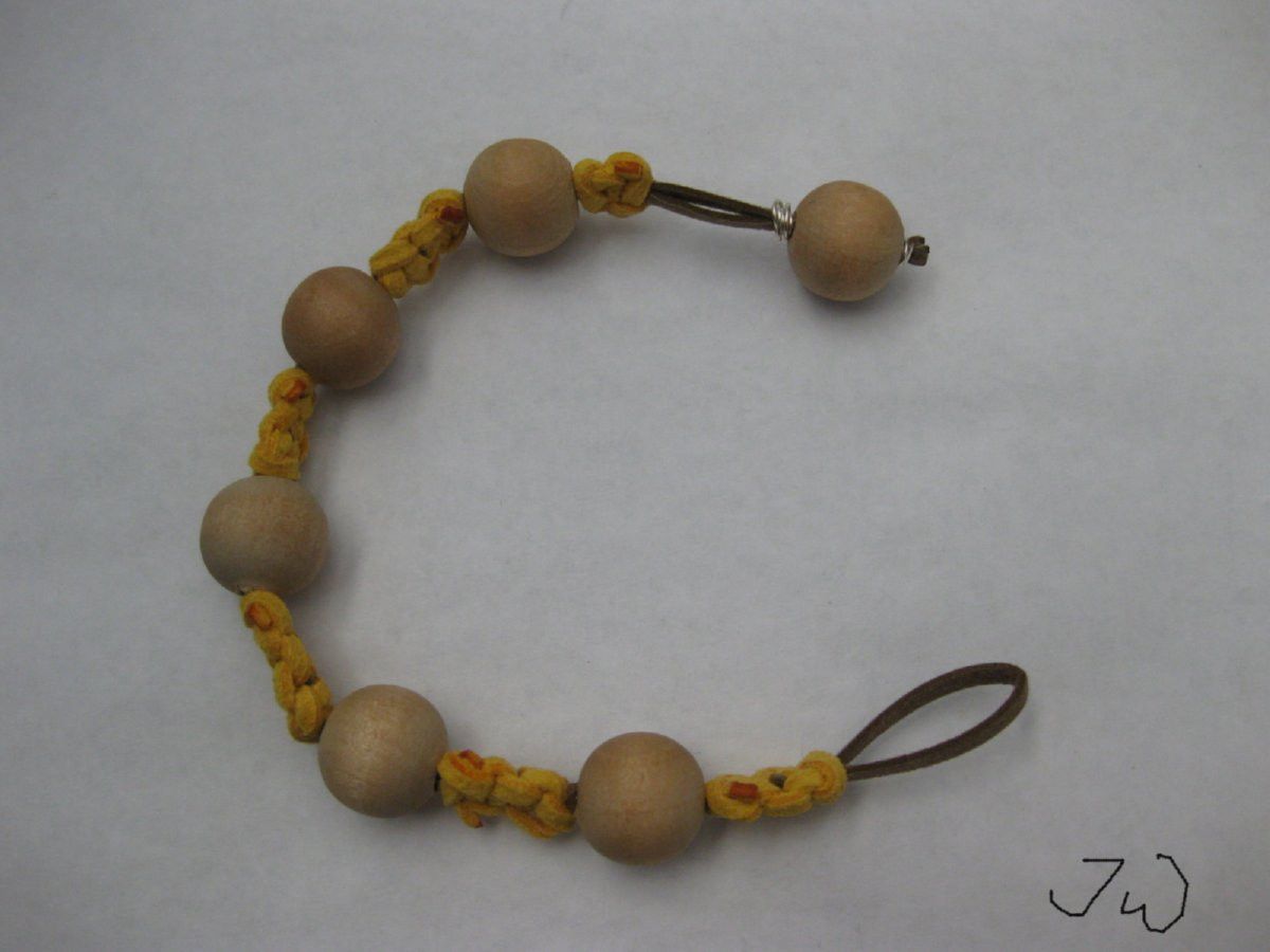 Handmade Wood Beads Leather Bracelet Size ONE SIZE - 3 Thumbnail