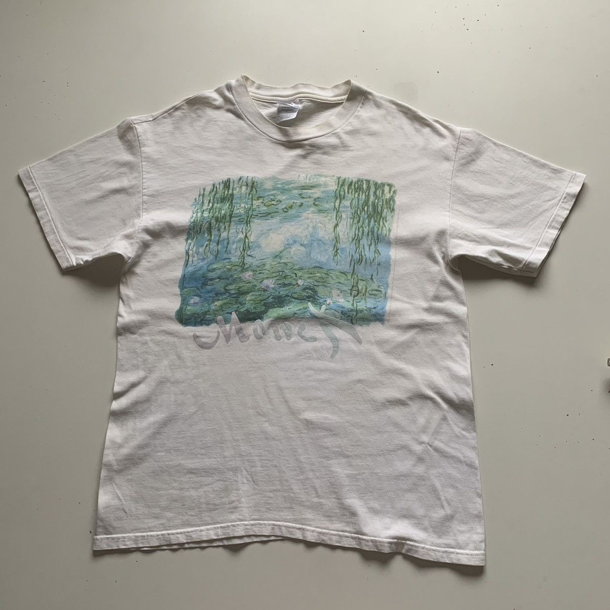 Art × Hanes × Vintage Vintage 1990 Clawed Monet Cat Art tee