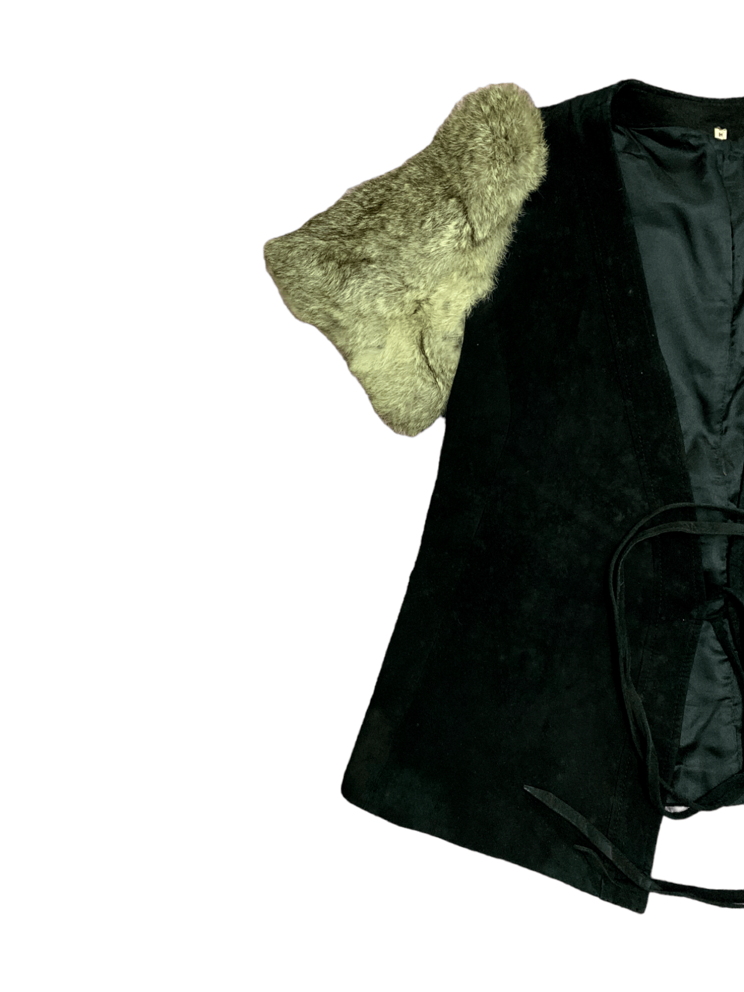 Japanese Brand Japanese Brand Suede Fur Cardigan/Sweater/Vest with Tie Size S / US 4 / IT 40 - 6 Thumbnail