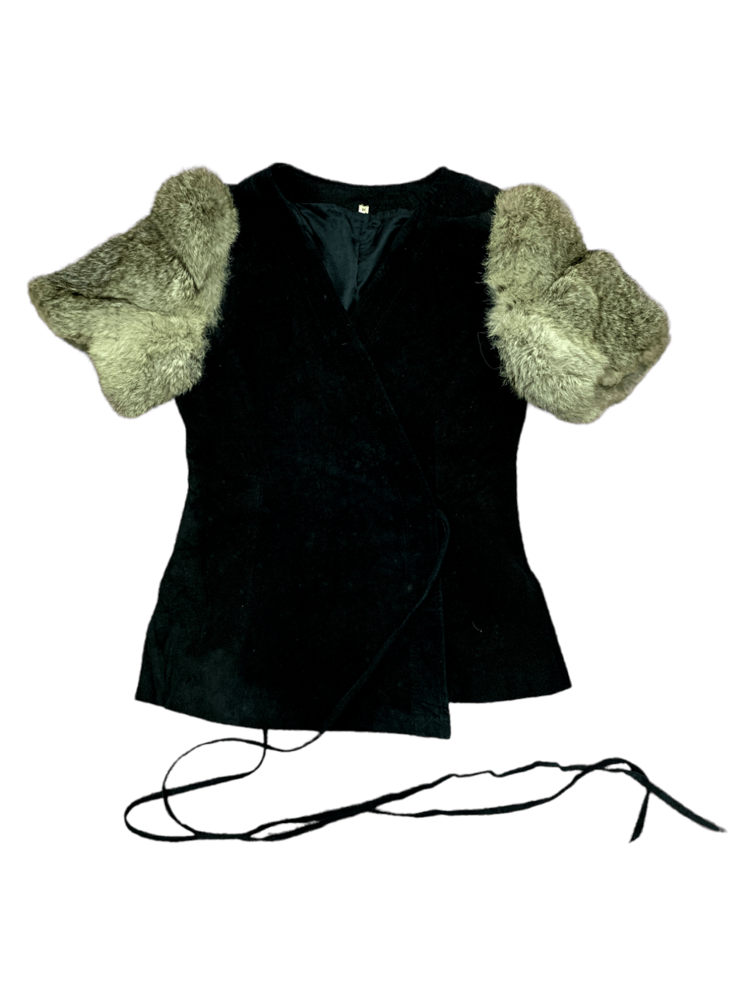 Japanese Brand Japanese Brand Suede Fur Cardigan/Sweater/Vest with Tie Size S / US 4 / IT 40 - 2 Thumbnail