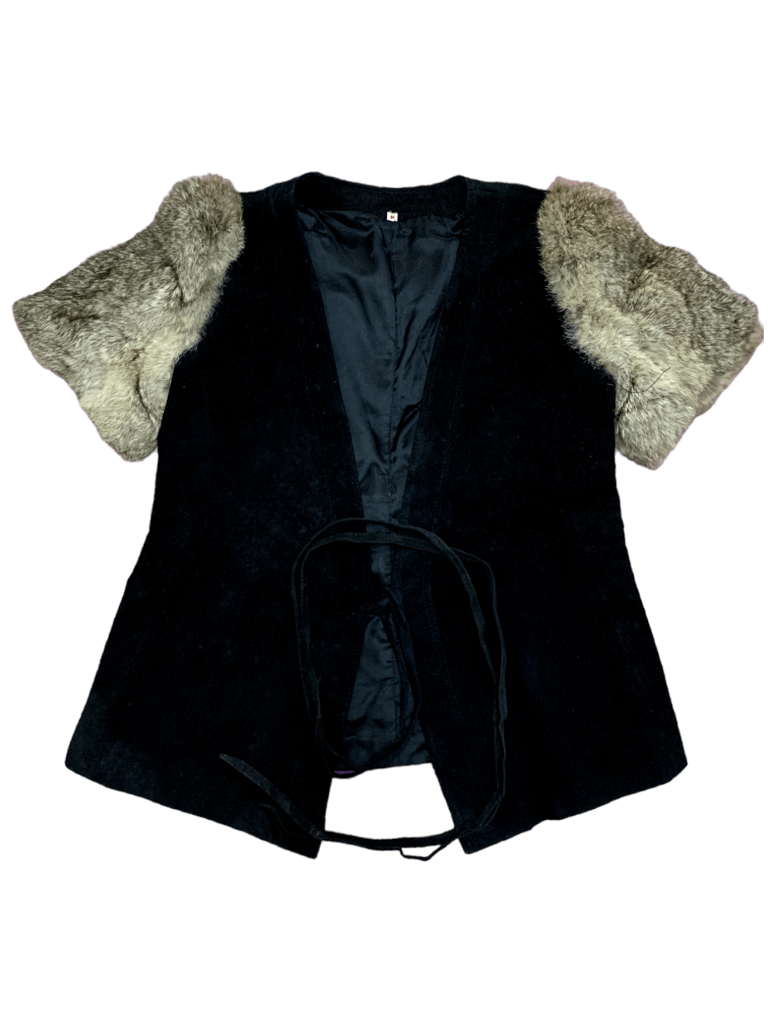 Japanese Brand Japanese Brand Suede Fur Cardigan/Sweater/Vest with Tie Size S / US 4 / IT 40 - 1 Thumbnail