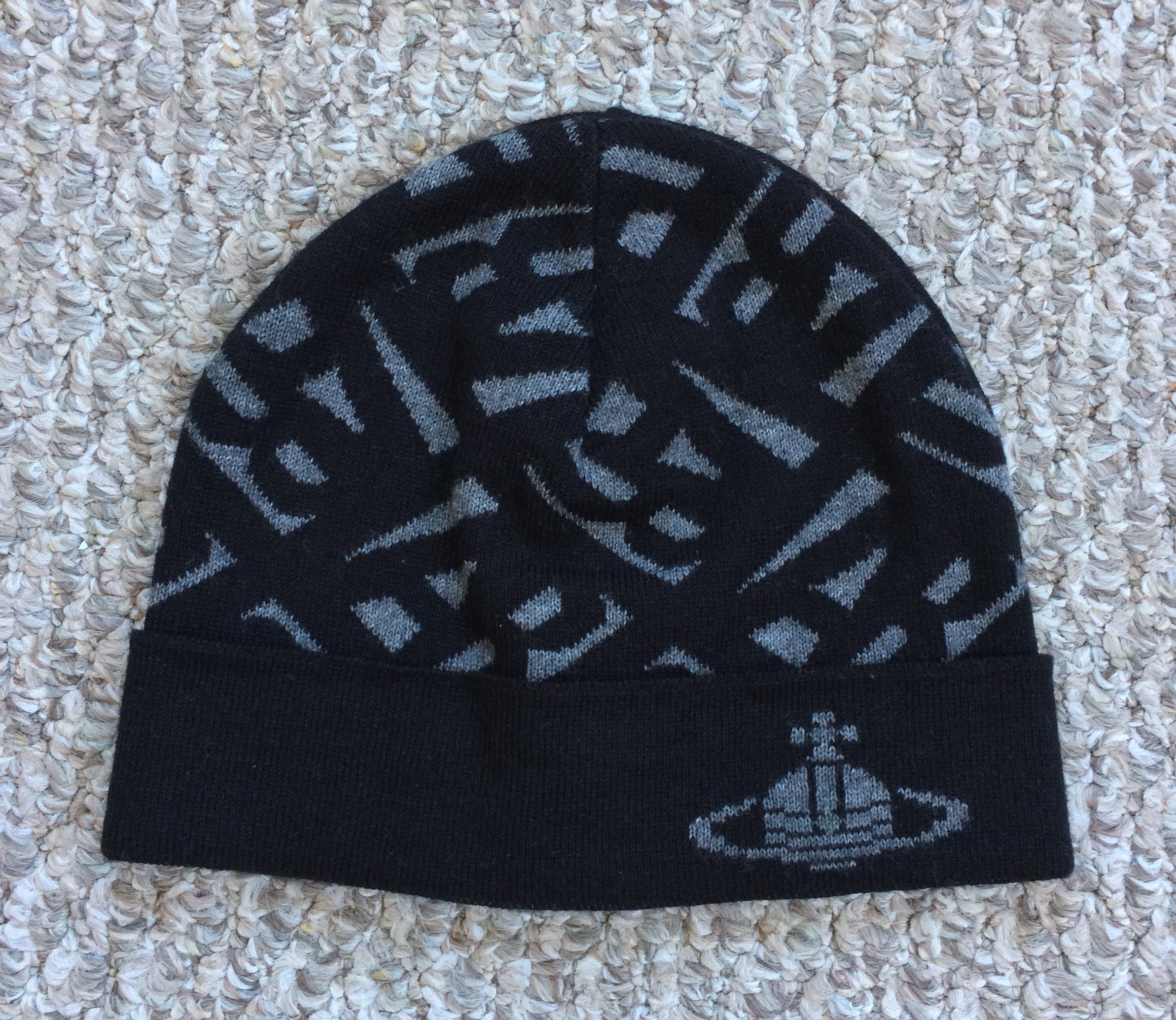 image of Vivienne Westwood Orb Beanie in Black, Men's