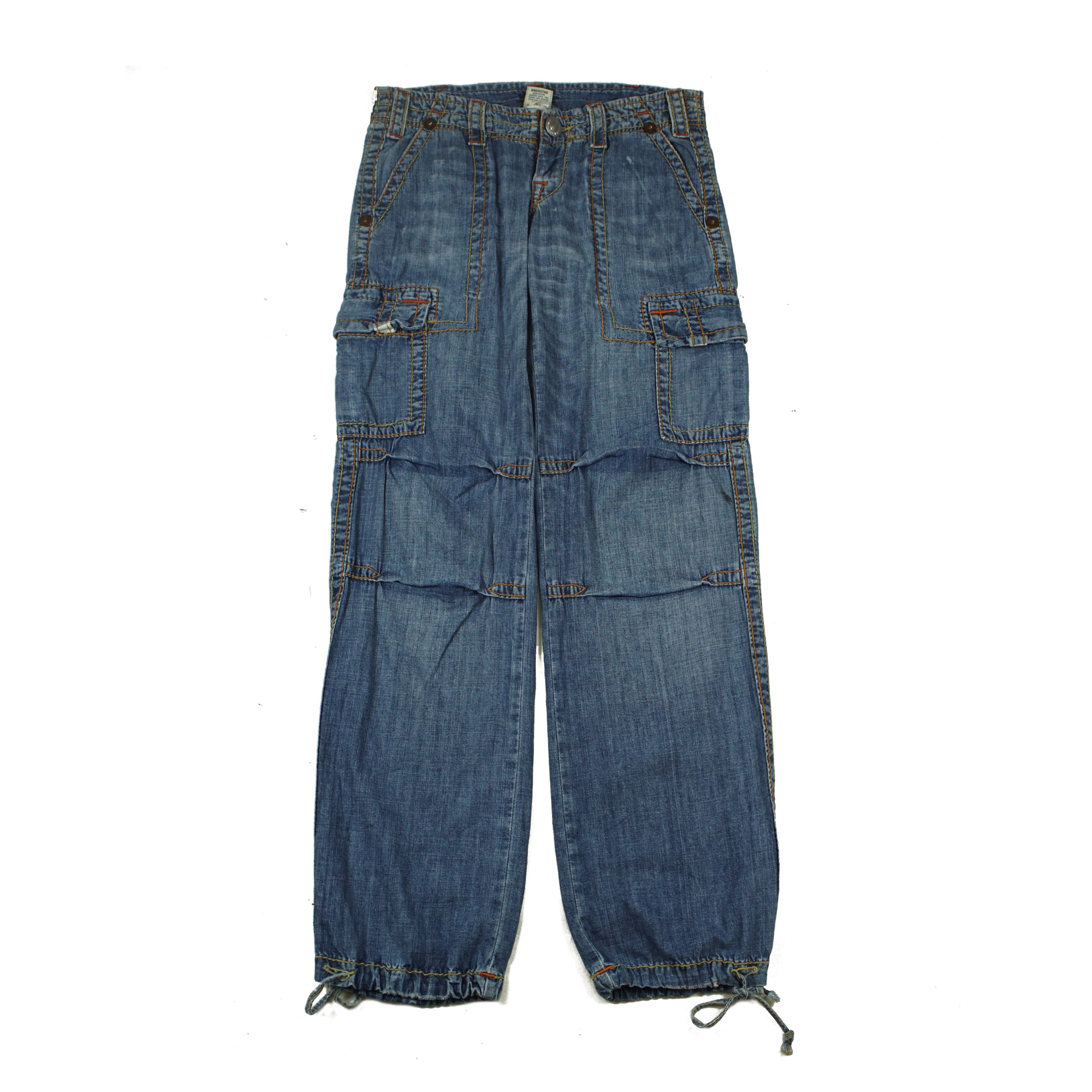 image of Archival Clothing x True Religion Denim Cargo Multipocket Pants, Women's (Size 26)