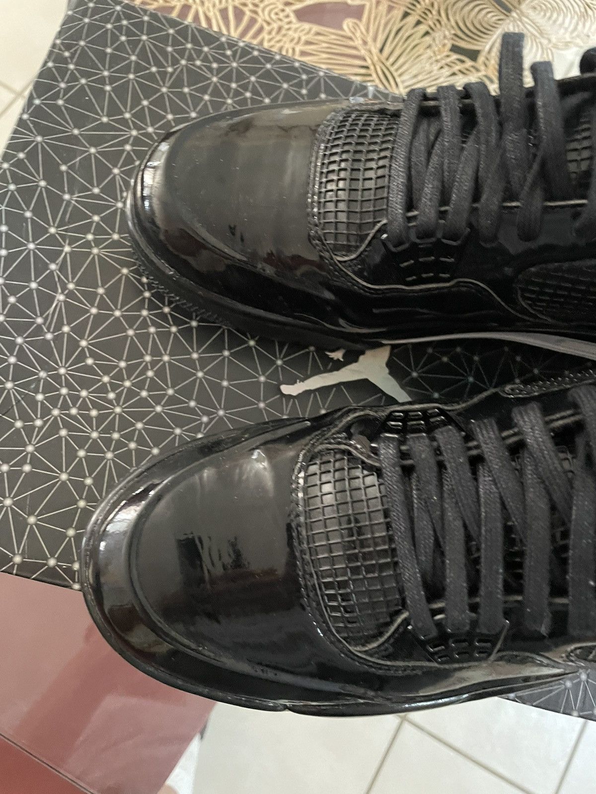 Jordan Brand Jordan 11LAB 4 (Black Patent Leather) Size US 10.5 / EU 43-44 - 8 Thumbnail