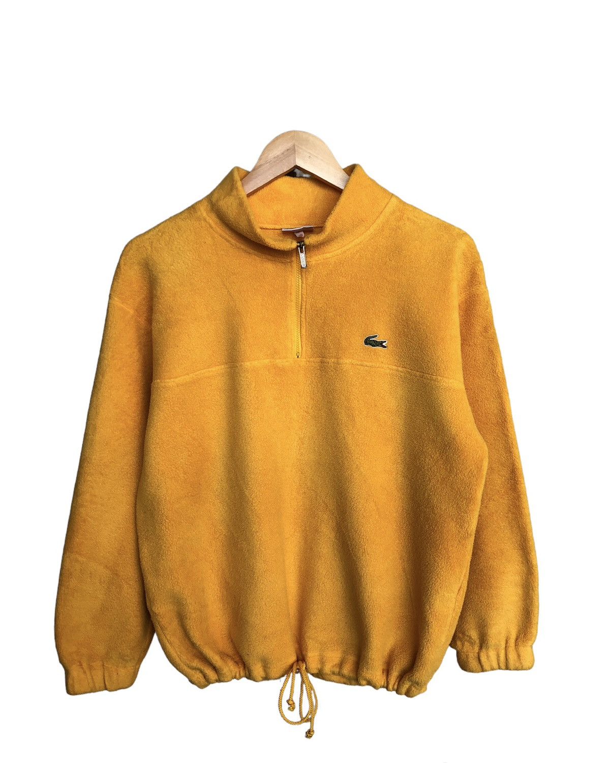 image of Lacoste Small Logo Polartec Fleece Sweater in Yellow, Men's