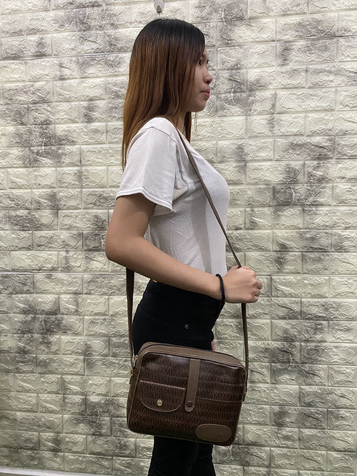 Designer VALENTINO SLIM BAG MONOGRAM DESIGN GENIUS LEATHER Size ONE SIZE - 2 Thumbnail