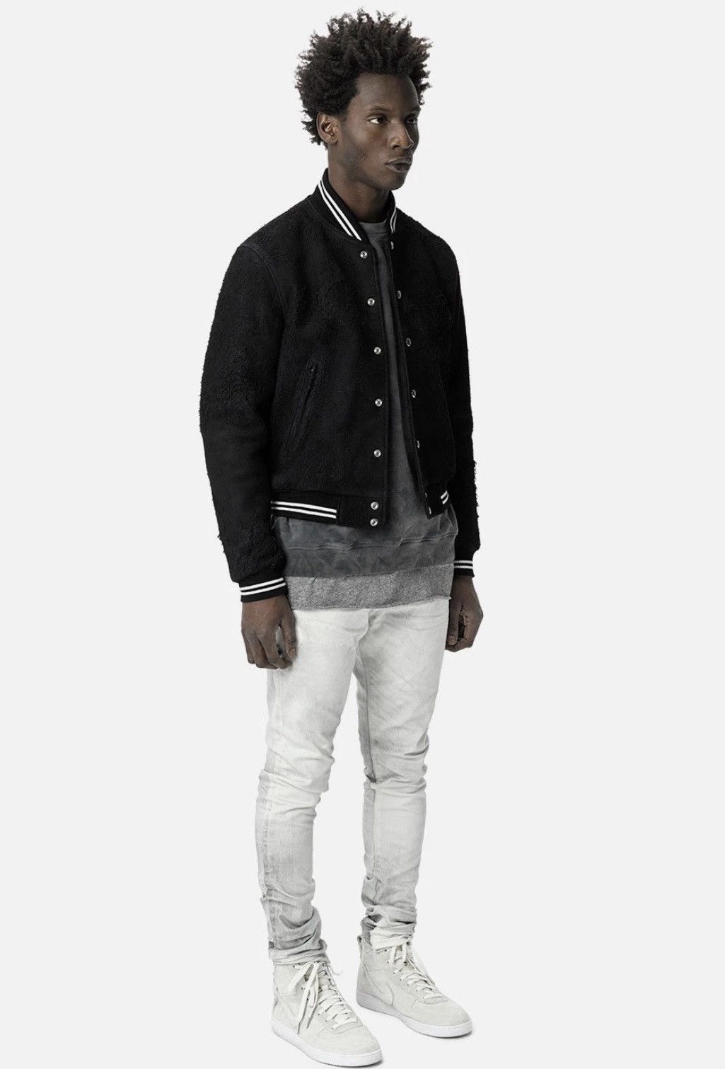 Blackmeans × John Elliott John Elliott x Blackmeans Distressed Suede Bomber Jacket Size US XL / EU 56 / 4 - 8 Thumbnail