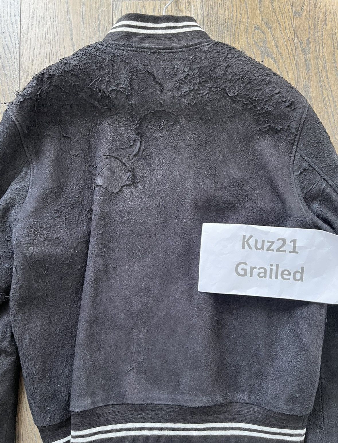 Blackmeans × John Elliott John Elliott x Blackmeans Distressed Suede Bomber Jacket Size US XL / EU 56 / 4 - 3 Thumbnail