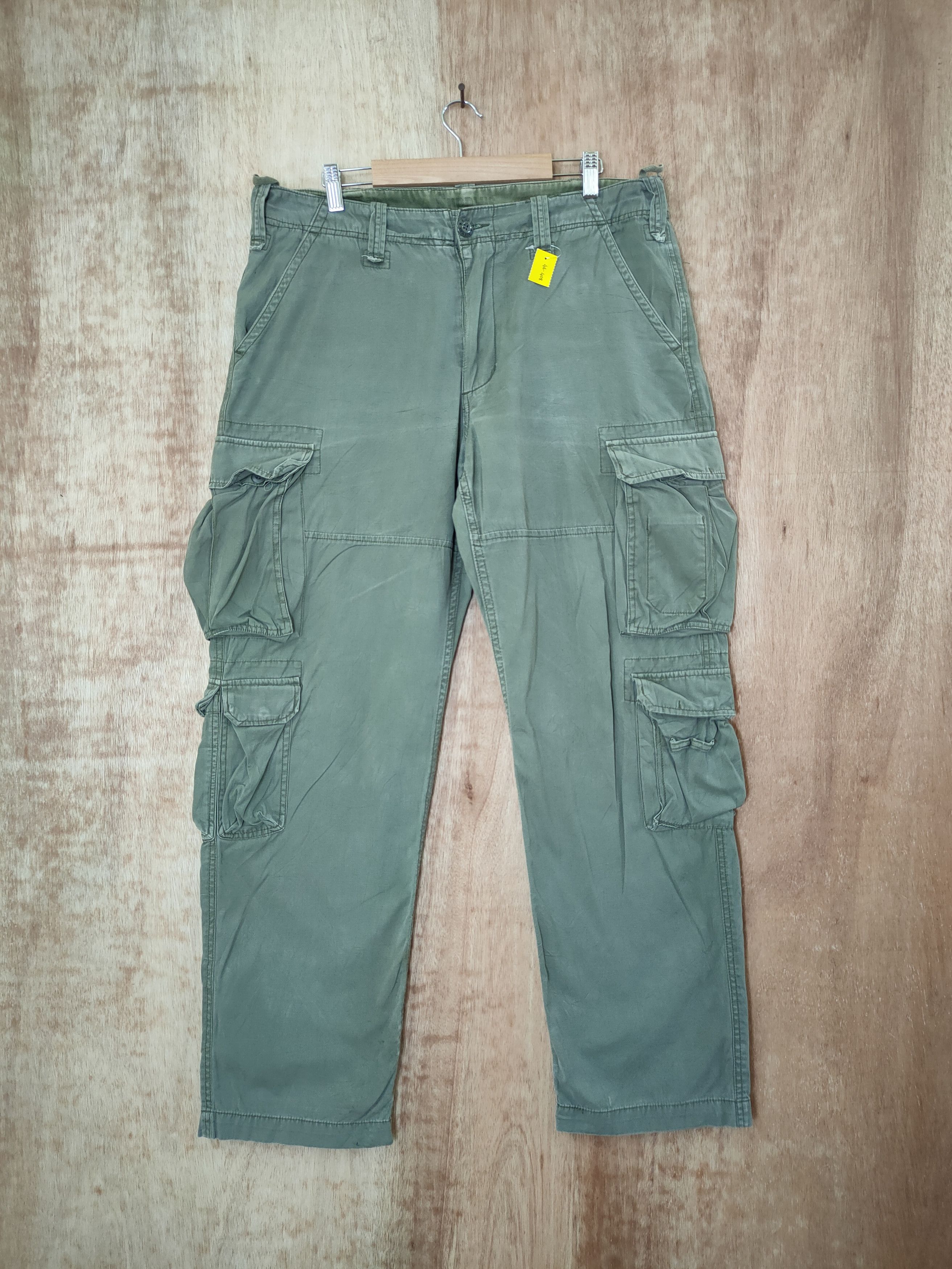 Vintage DL Surplus japan hard multi pocket cargo pants #46-408 Size US 35 - 1 Thumbnail