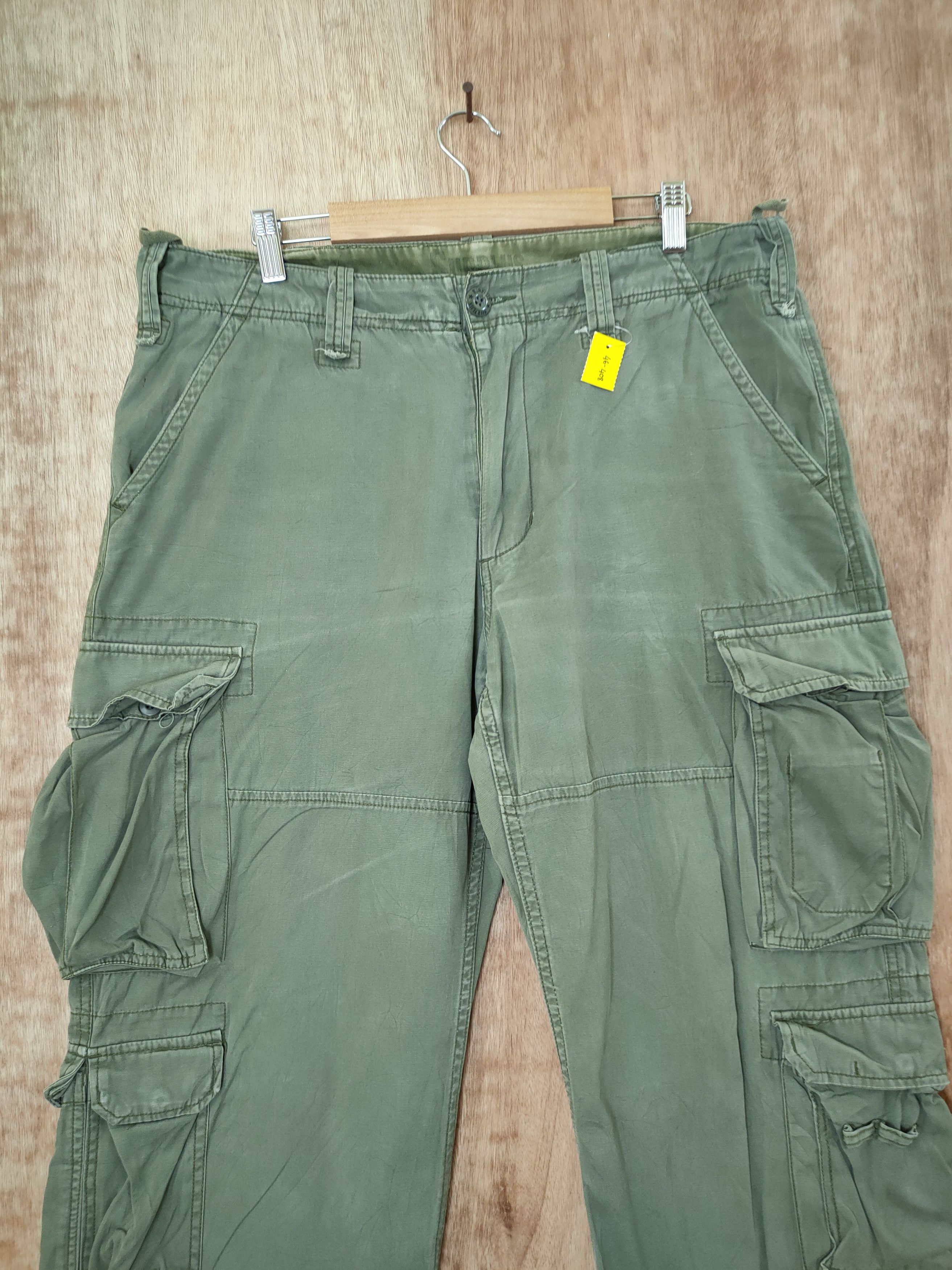 Vintage DL Surplus japan hard multi pocket cargo pants #46-408 Size US 35 - 3 Thumbnail