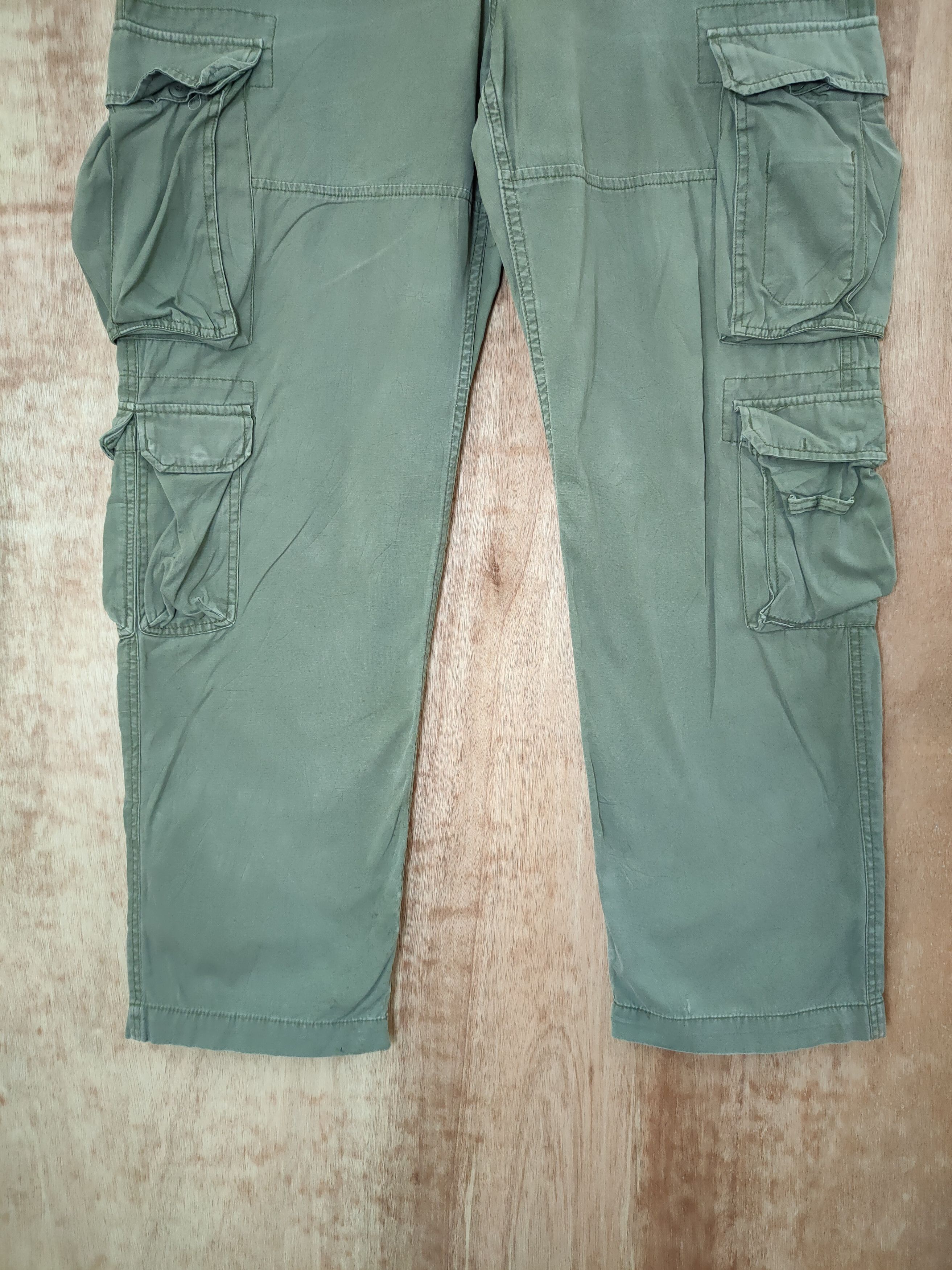 Vintage DL Surplus japan hard multi pocket cargo pants #46-408 Size US 35 - 2 Thumbnail