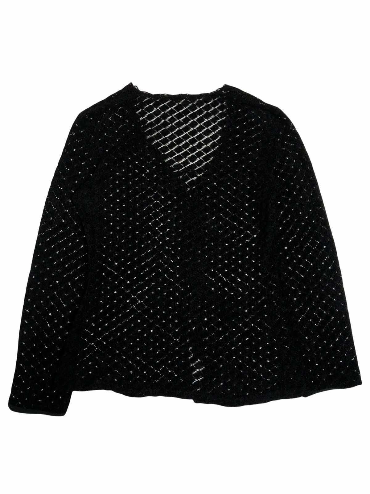 image of 14Th Addiction x Kmrii 1990S Masaki Matshushima -Crochet Knitted Top in Black, Men's (Size Medium)