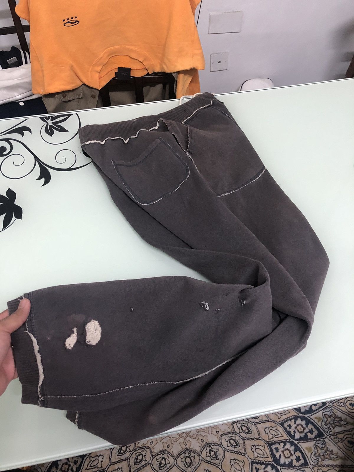 Stussy × Vintage Rare❗️Vintage Stussy Distressed Sweatpants Size US 31 - 18 Thumbnail