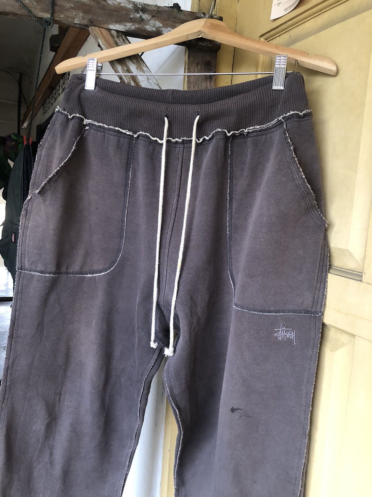 Stussy × Vintage Rare❗️Vintage Stussy Distressed Sweatpants Size US 31 - 7 Thumbnail