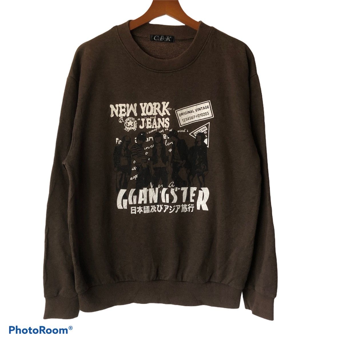 Japanese Brand × Vintage Gangster New York Jeans Sweatshirt Size US M / EU 48-50 / 2 - 1 Thumbnail
