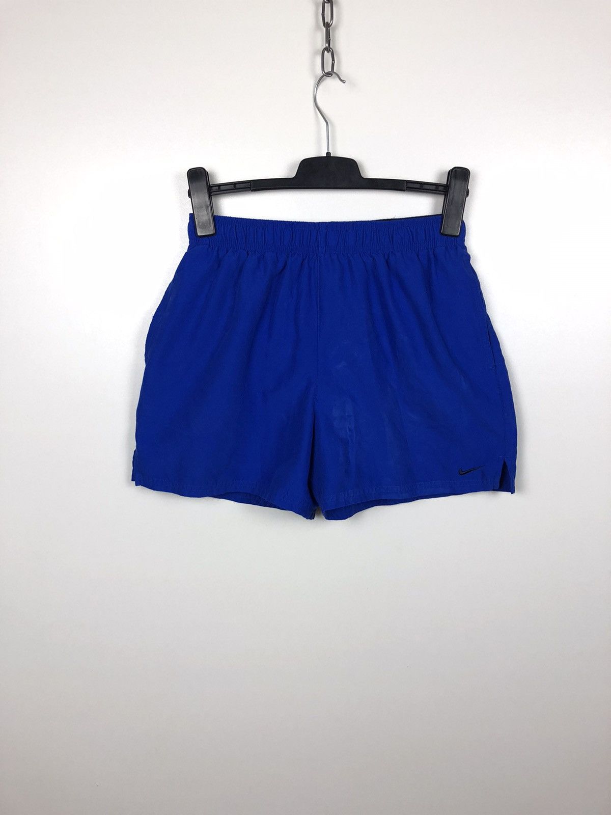 Nike Nike Basic Blue Shorts Black Swoosh logo size M Size US 32 / EU 48 - 1 Thumbnail