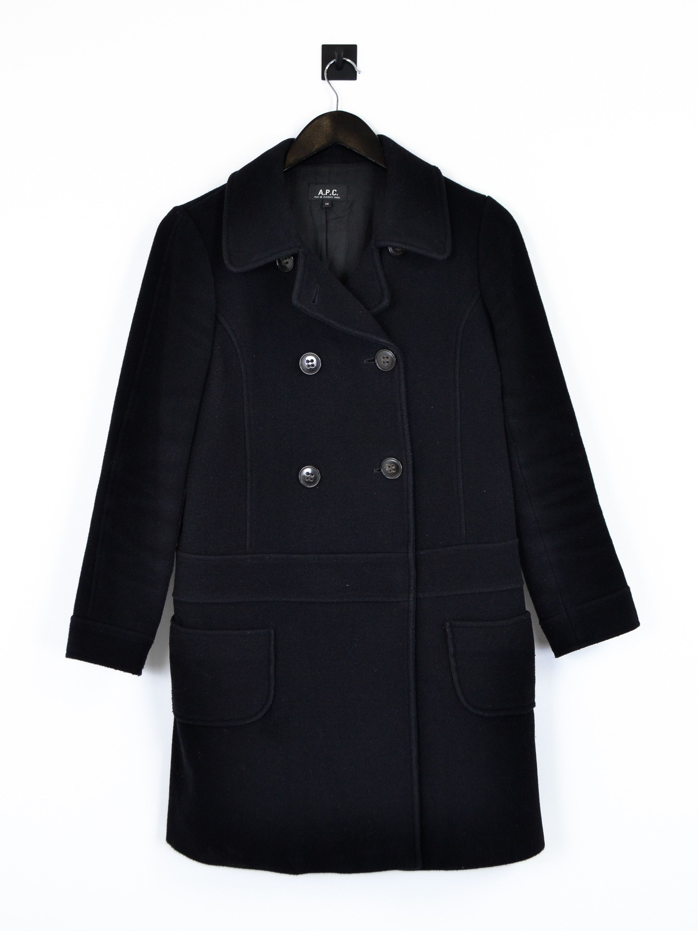 A.P.C. APC Wool Coat Jacket Size S / US 4 / IT 40 - 3 Thumbnail