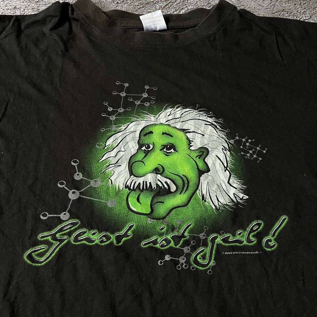Vintage Vintage Y2K Graphic Tee Sun Faded Rave Einstein Oversized XL Size US XL / EU 56 / 4 - 6 Thumbnail