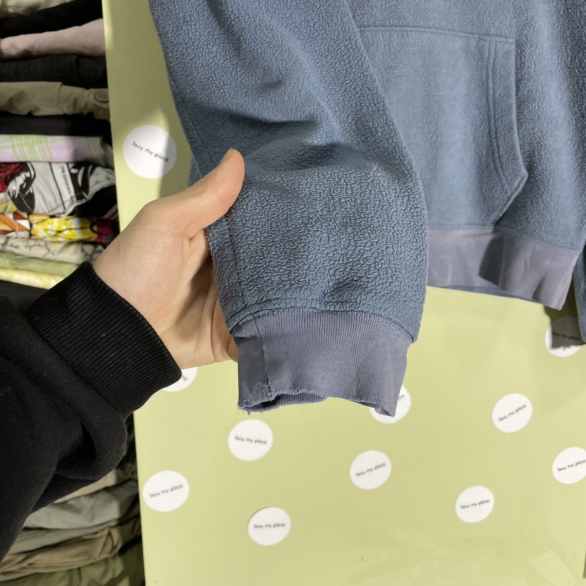 Vintage Vintage Y2K Gap Faded Logo Hoodie Fleece Washed Grey Baggy S Size US S / EU 44-46 / 1 - 7 Thumbnail