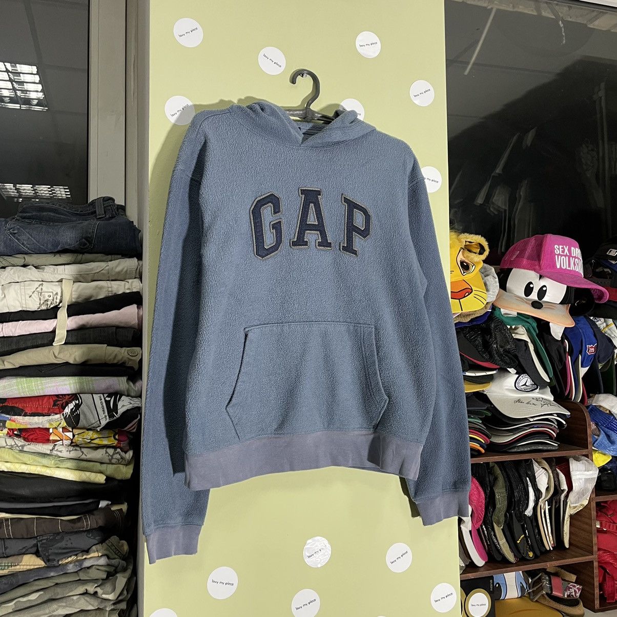 Vintage Vintage Y2K Gap Faded Logo Hoodie Fleece Washed Grey Baggy S Size US S / EU 44-46 / 1 - 2 Thumbnail