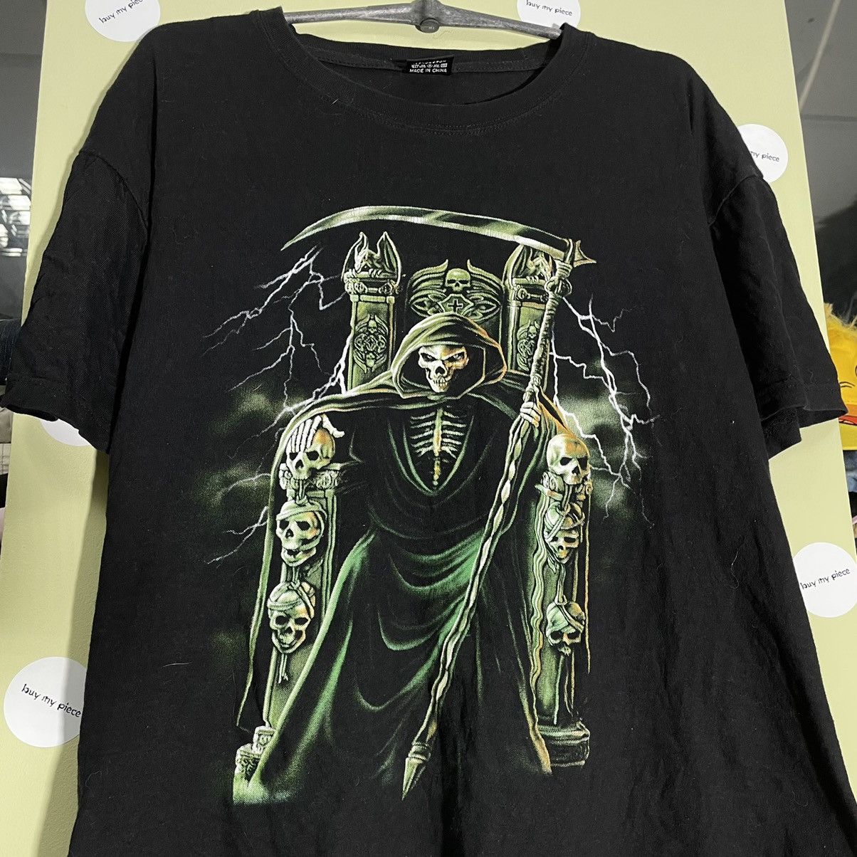 Vintage Vintage Y2K Graphic Tee Grim Reaper Horror Grunge Tapered XL Size US XL / EU 56 / 4 - 6 Thumbnail