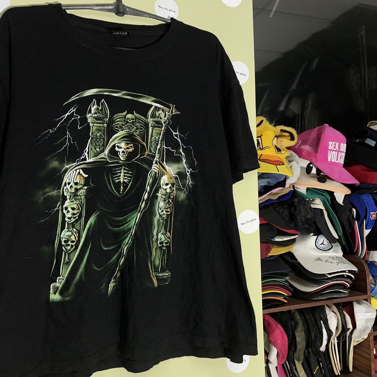 Vintage Vintage Y2K Graphic Tee Grim Reaper Horror Grunge Tapered XL Size US XL / EU 56 / 4 - 2 Thumbnail