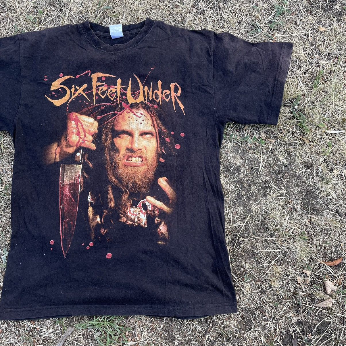 Vintage Vintage 90s Sun Faded Six Feet Under Graphic Band Tee Drip M Size US M / EU 48-50 / 2 - 2 Thumbnail