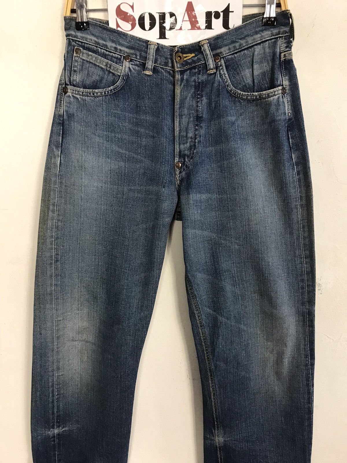 Lee × Vintage Vintage Lee Cowboy Selvedge Light Blue Wash Jeans Size US 29 - 3 Thumbnail