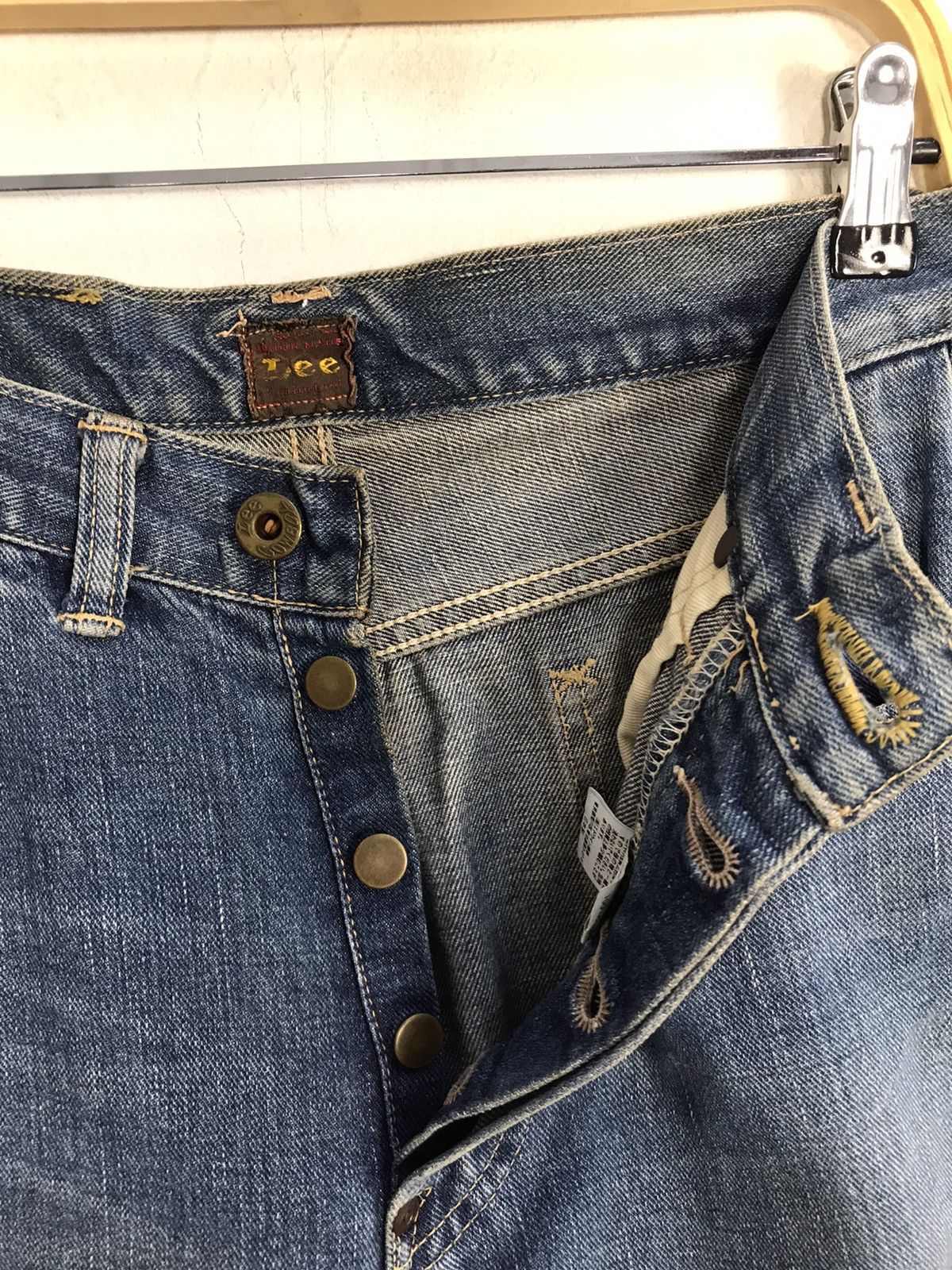 Lee × Vintage Vintage Lee Cowboy Selvedge Light Blue Wash Jeans Size US 29 - 11 Thumbnail