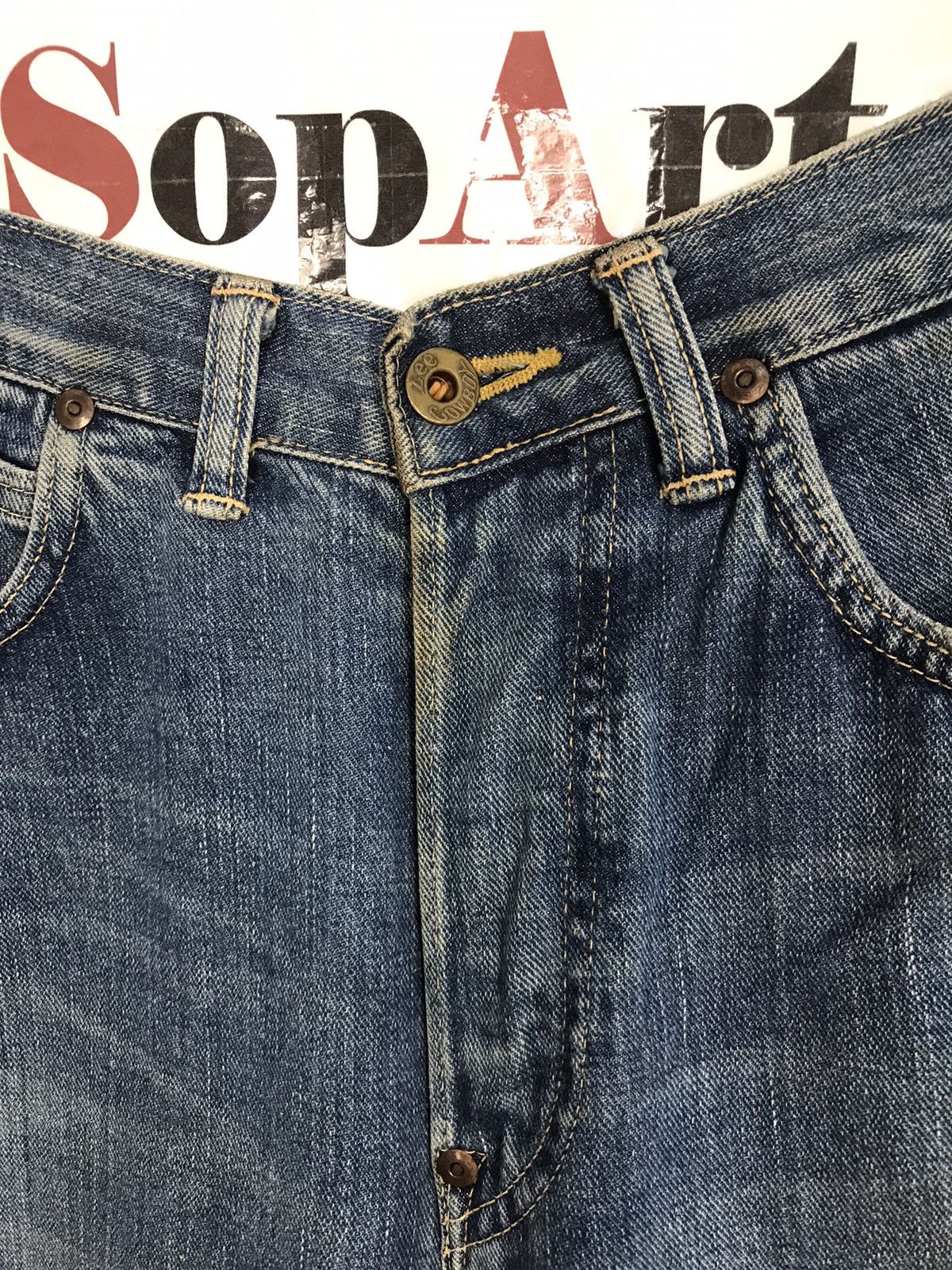 Lee × Vintage Vintage Lee Cowboy Selvedge Light Blue Wash Jeans Size US 29 - 8 Thumbnail