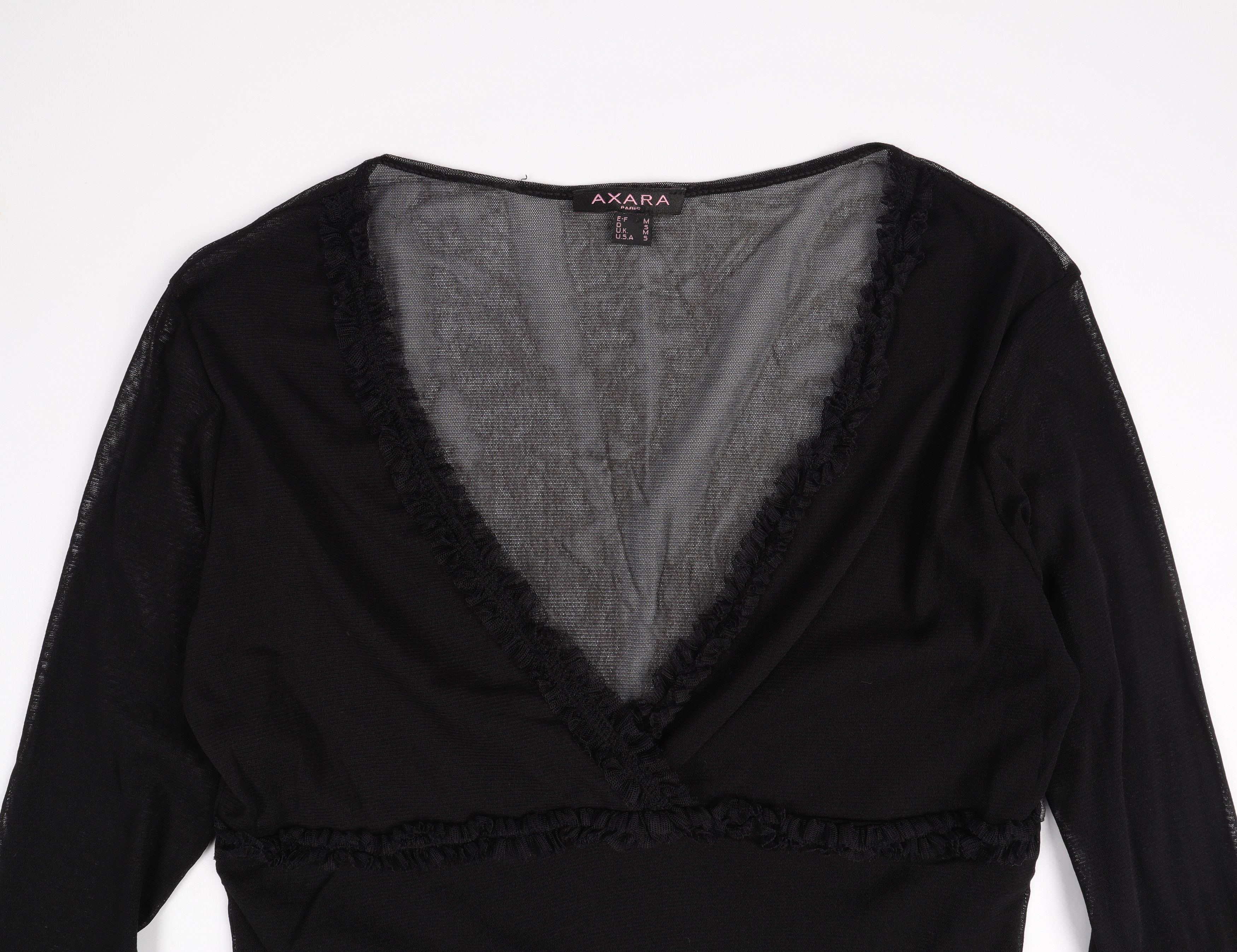 Other Vintage Axara French Fairy Mesh Long Sleeve Top Size S / US 4 / IT 40 - 5 Thumbnail