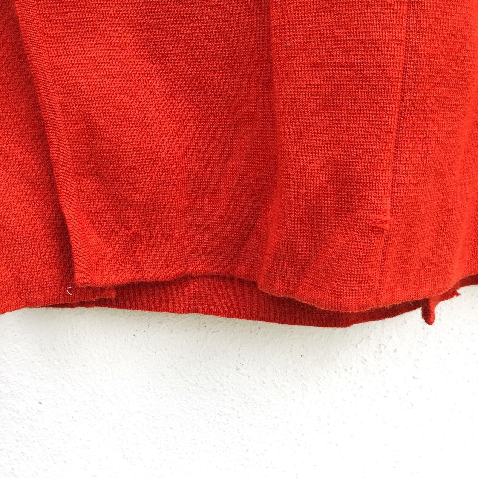 Issey Miyake ARCHIVE🔥Issey Miyake 90s Wool Distressed Cardigan Size US L / EU 52-54 / 3 - 13 Thumbnail