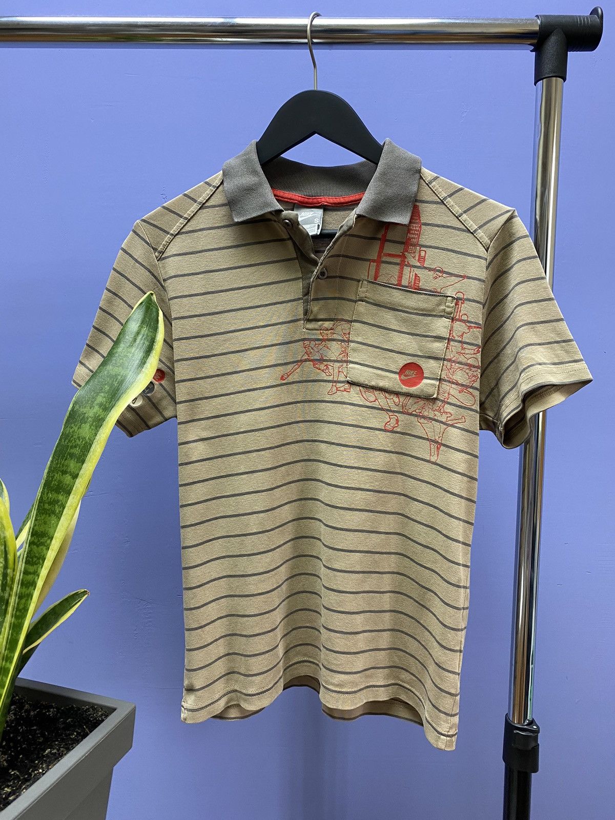 Nike Vintage Nike Shanghai New York Polo T Shirt Men’s S Beige Size US S / EU 44-46 / 1 - 1 Thumbnail