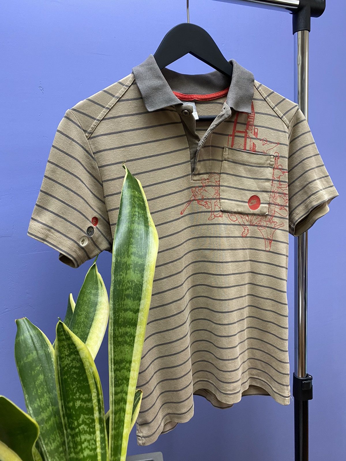 Nike Vintage Nike Shanghai New York Polo T Shirt Men’s S Beige Size US S / EU 44-46 / 1 - 3 Thumbnail