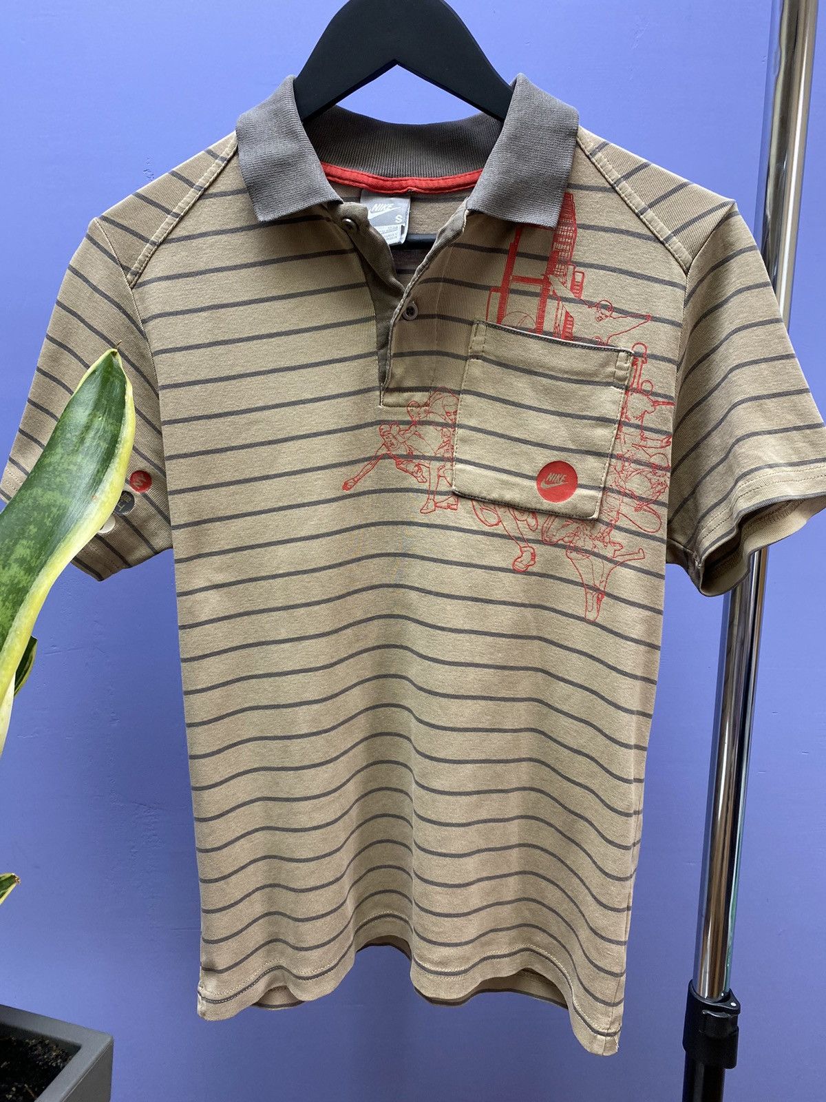 Nike Vintage Nike Shanghai New York Polo T Shirt Men’s S Beige Size US S / EU 44-46 / 1 - 6 Thumbnail