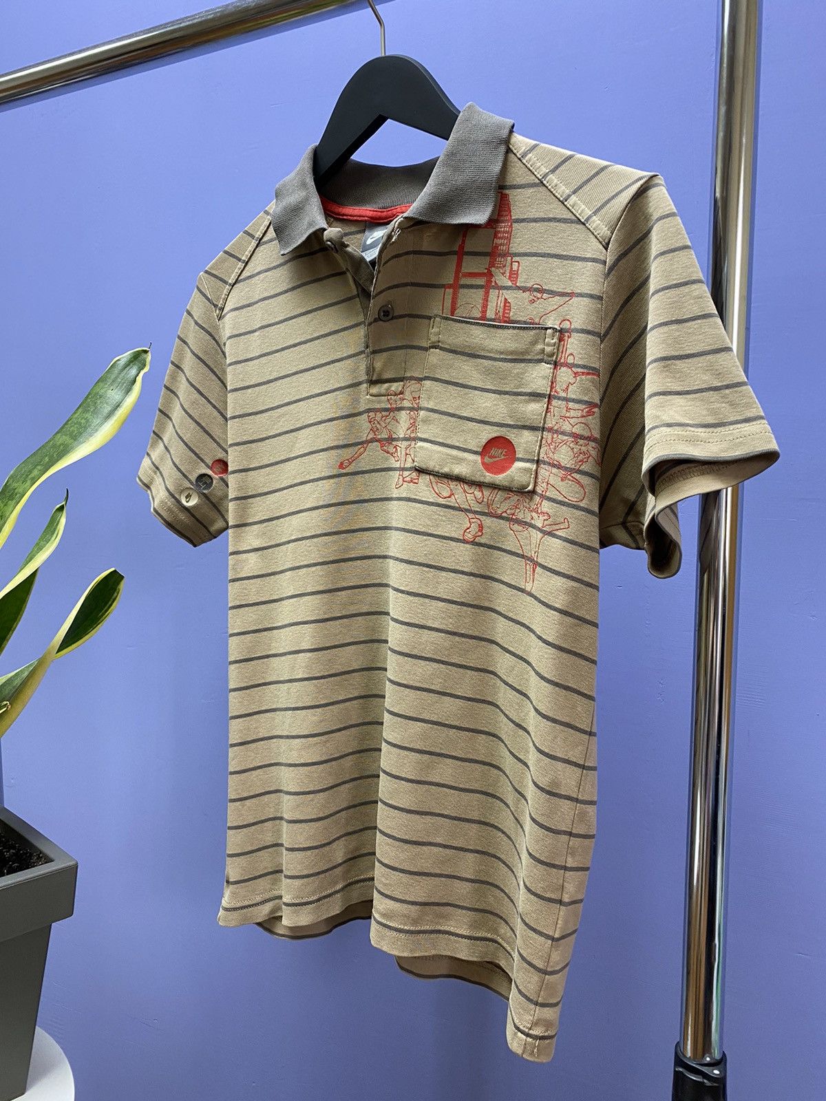 Nike Vintage Nike Shanghai New York Polo T Shirt Men’s S Beige Size US S / EU 44-46 / 1 - 2 Thumbnail