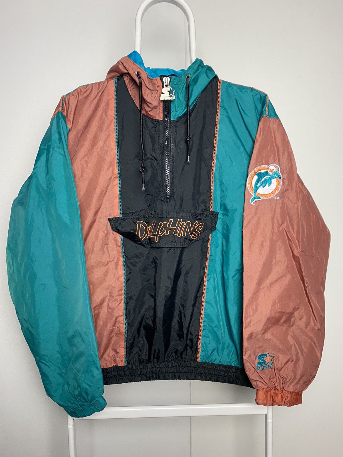 NBA × Starter × Vintage Miami Dolphins vintage big logo starter anorak jacket Size US S / EU 44-46 / 1 - 1 Thumbnail