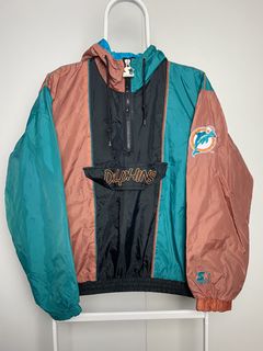 Rare Miami Dolphins Pro Line Starter Leather Jacket (M) – Retro