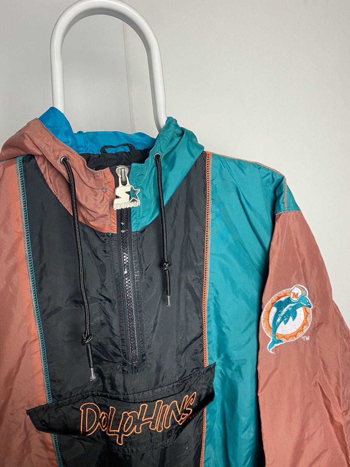NBA × Starter × Vintage Miami Dolphins vintage big logo starter anorak jacket Size US S / EU 44-46 / 1 - 2 Thumbnail