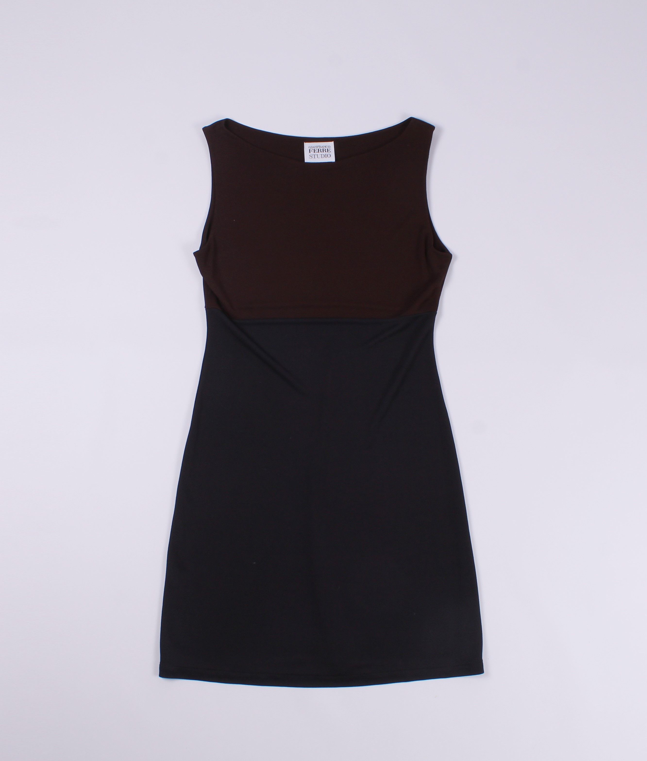 image of Vintage Gianfranco Ferre Bodycon Dress in Brown Navy, Women's (Size Small)