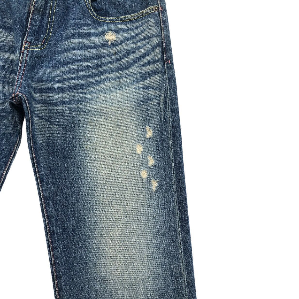 Issey Miyake Tsumori Chisato Ripped Distressed Little Rainbows Embroidery Size US 30 / EU 46 - 6 Thumbnail