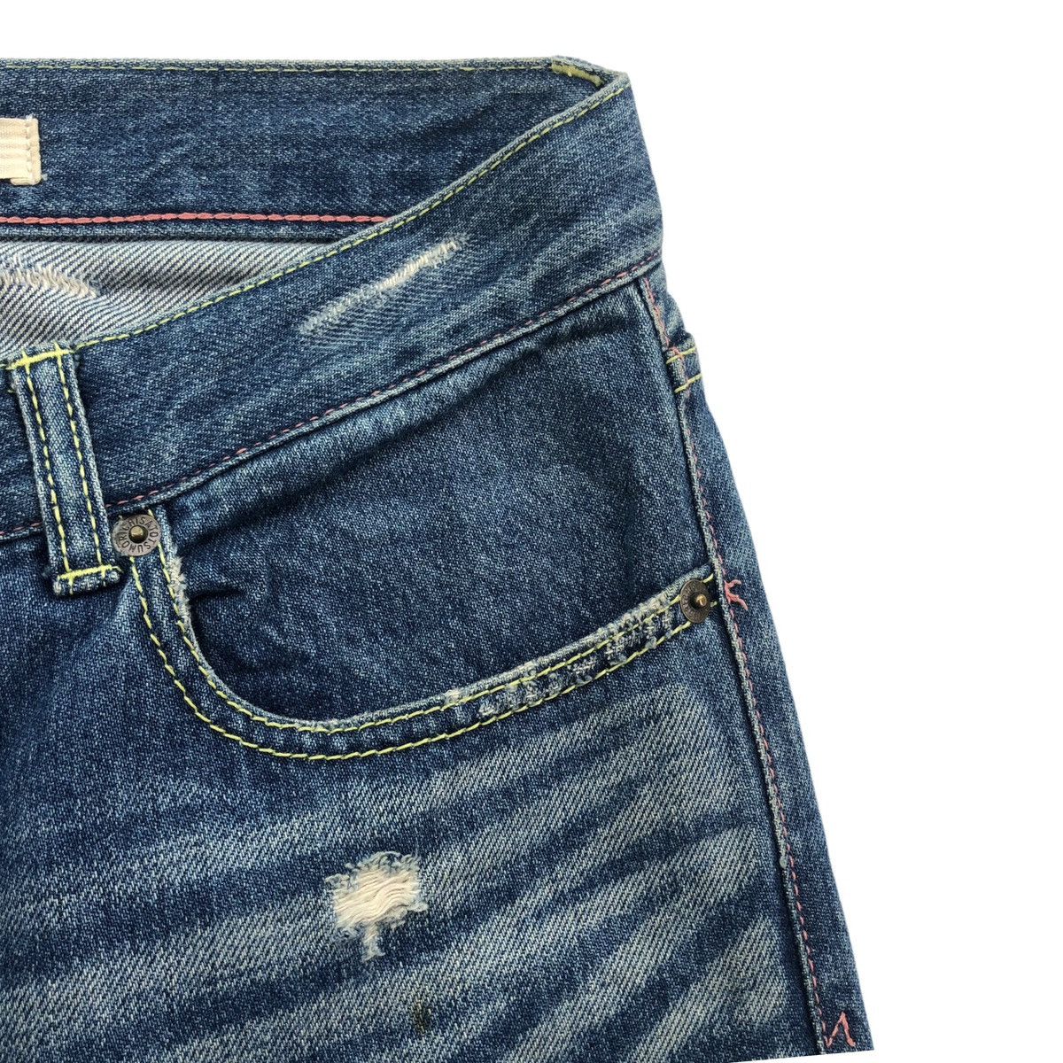 Issey Miyake Tsumori Chisato Ripped Distressed Little Rainbows Embroidery Size US 30 / EU 46 - 4 Thumbnail